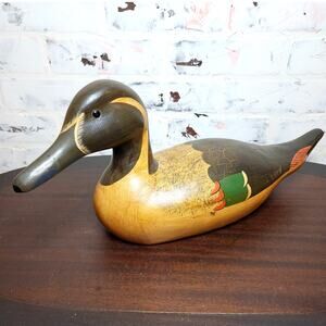 Bass Pro Shops Vintage Duck Decoy Rustic Cabin Lodge Decor Hand Painted 16 inch